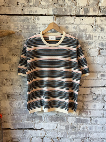 Danny Peached Crewneck Tee - Multi Stripe