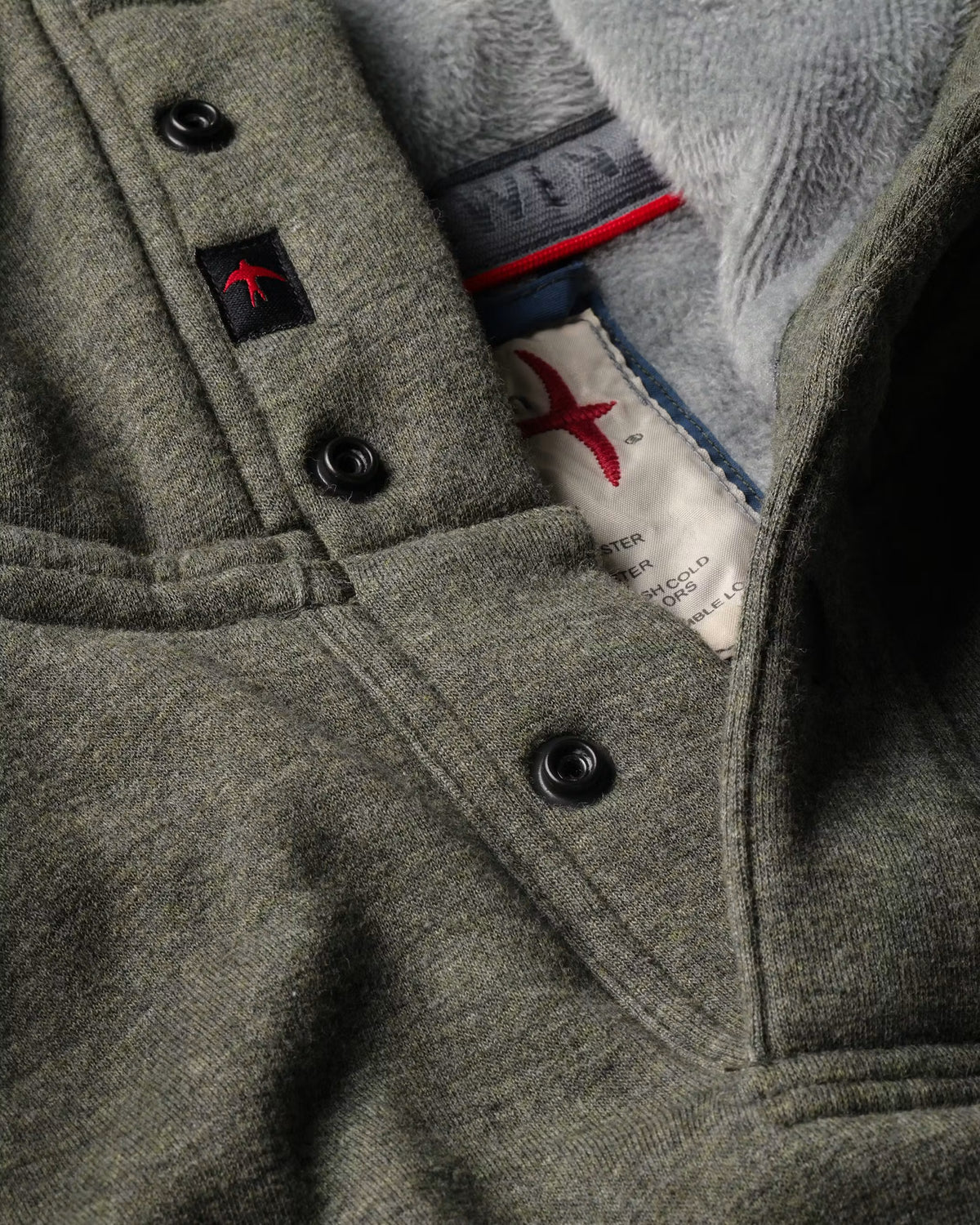 Relwen Micropile Hoodie - Smoke Olive Heather Dim Gray