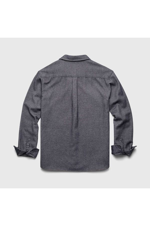 Dylan Brushed Twill Overshirt - Navy - DUNE + SALT