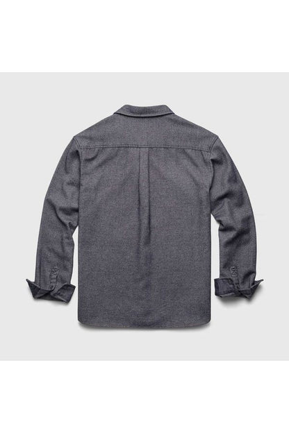 Dylan Brushed Twill Overshirt - Navy - DUNE + SALT