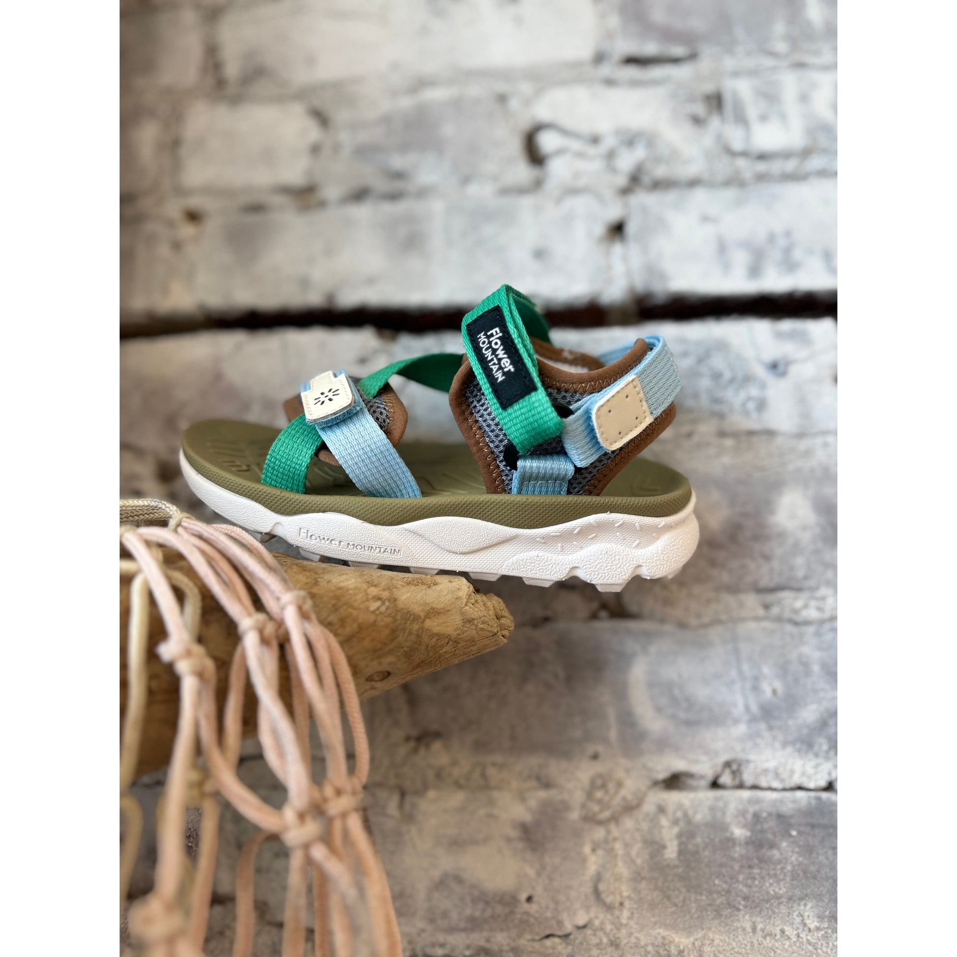 Nazca 2 Junior Sandal - Green/Blue - DUNE + SALT