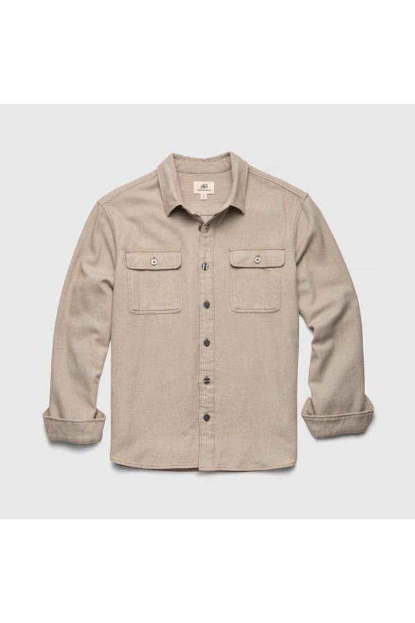 Dylan Brushed Twill Overshirt - Khaki - DUNE + SALT
