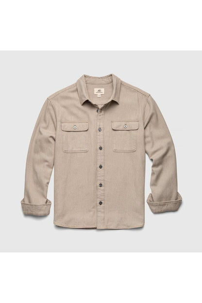 Dylan Brushed Twill Overshirt - Khaki - DUNE + SALT