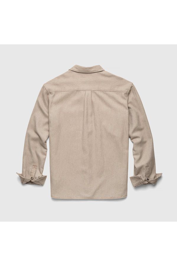 Dylan Brushed Twill Overshirt - Khaki - DUNE + SALT