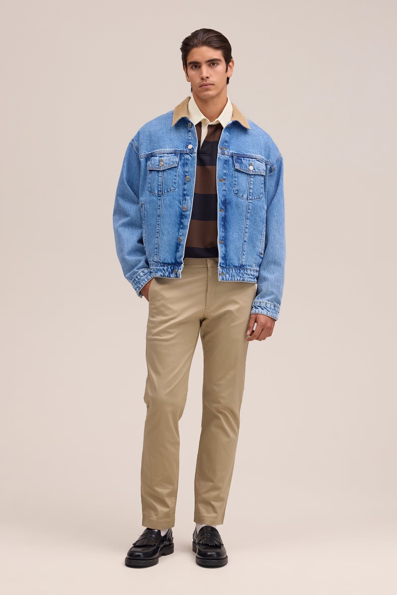 Theo Classic Tailored Slim Fit Chino - Khaki Beige - DUNE + SALT