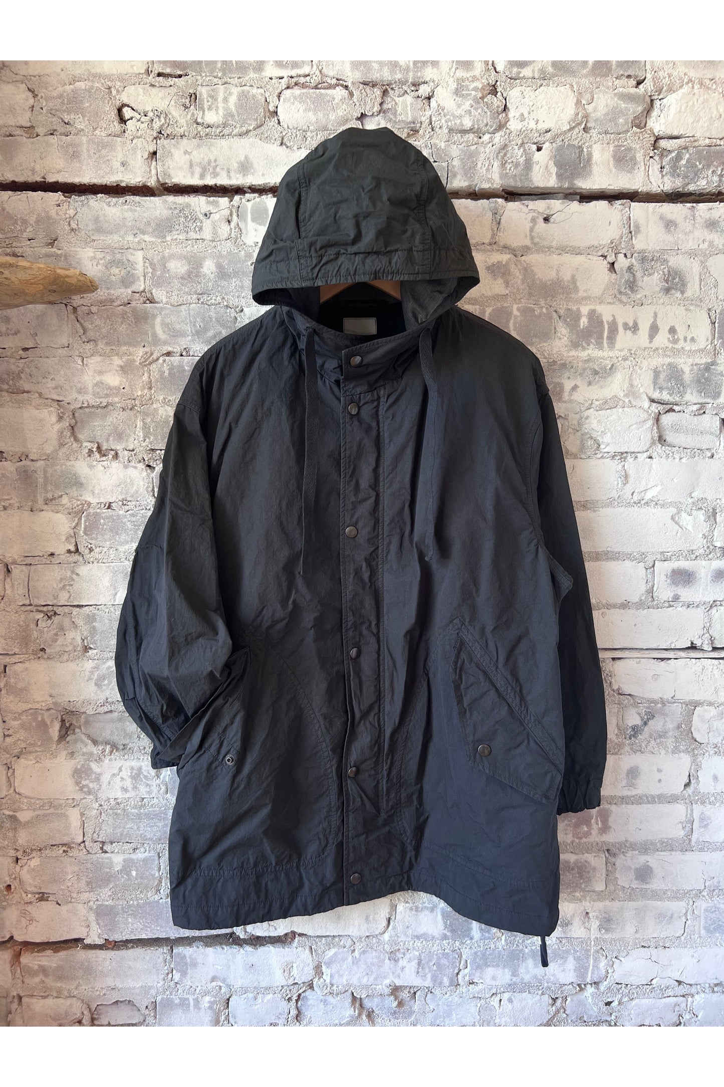Cotton Twill Typewriter Parka - Black - DUNE + SALT