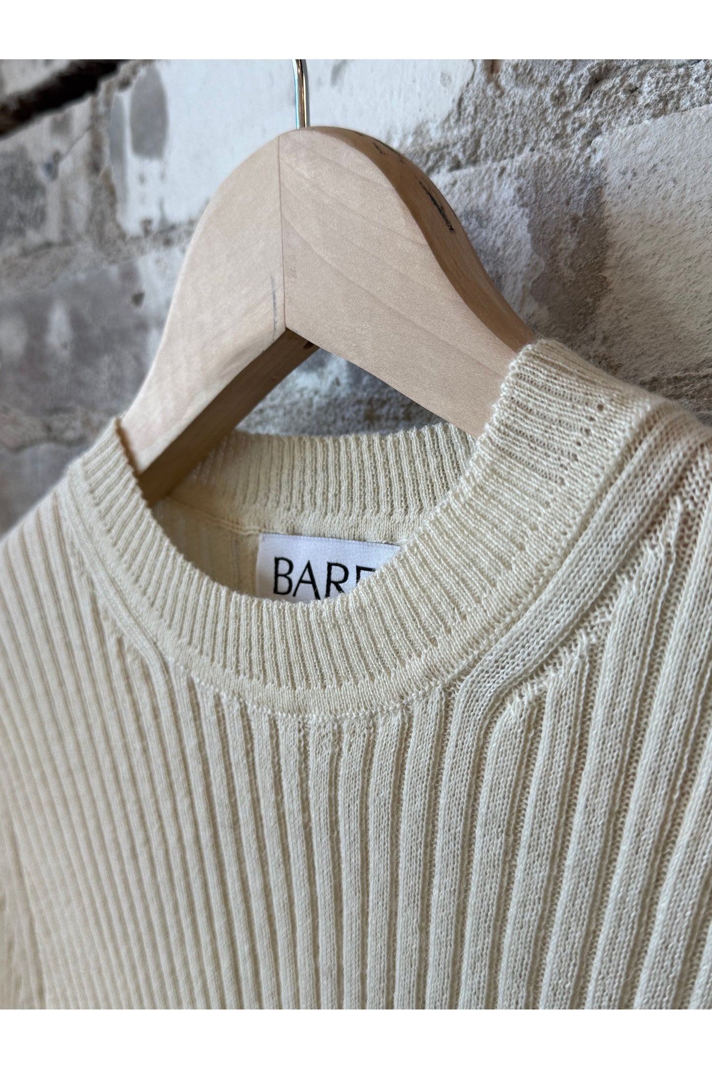 Fine Knit Rib Top - Pearl - DUNE + SALT