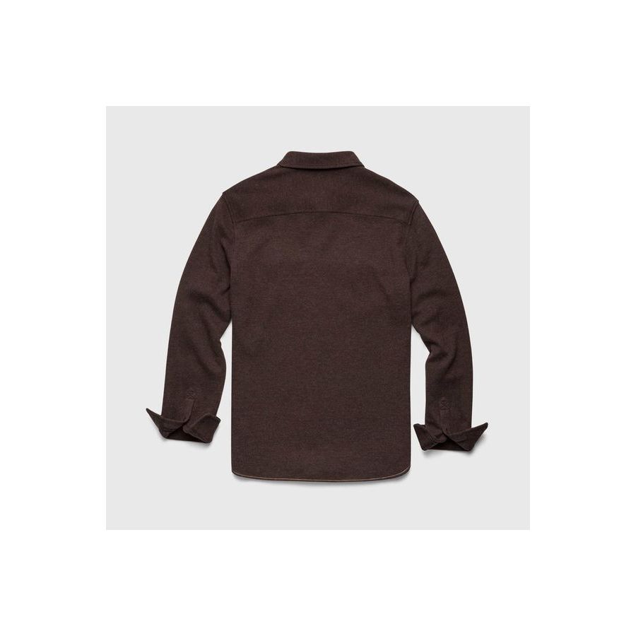 Rex Soft Knit Shirt - Dark Brown Heather - DUNE + SALT