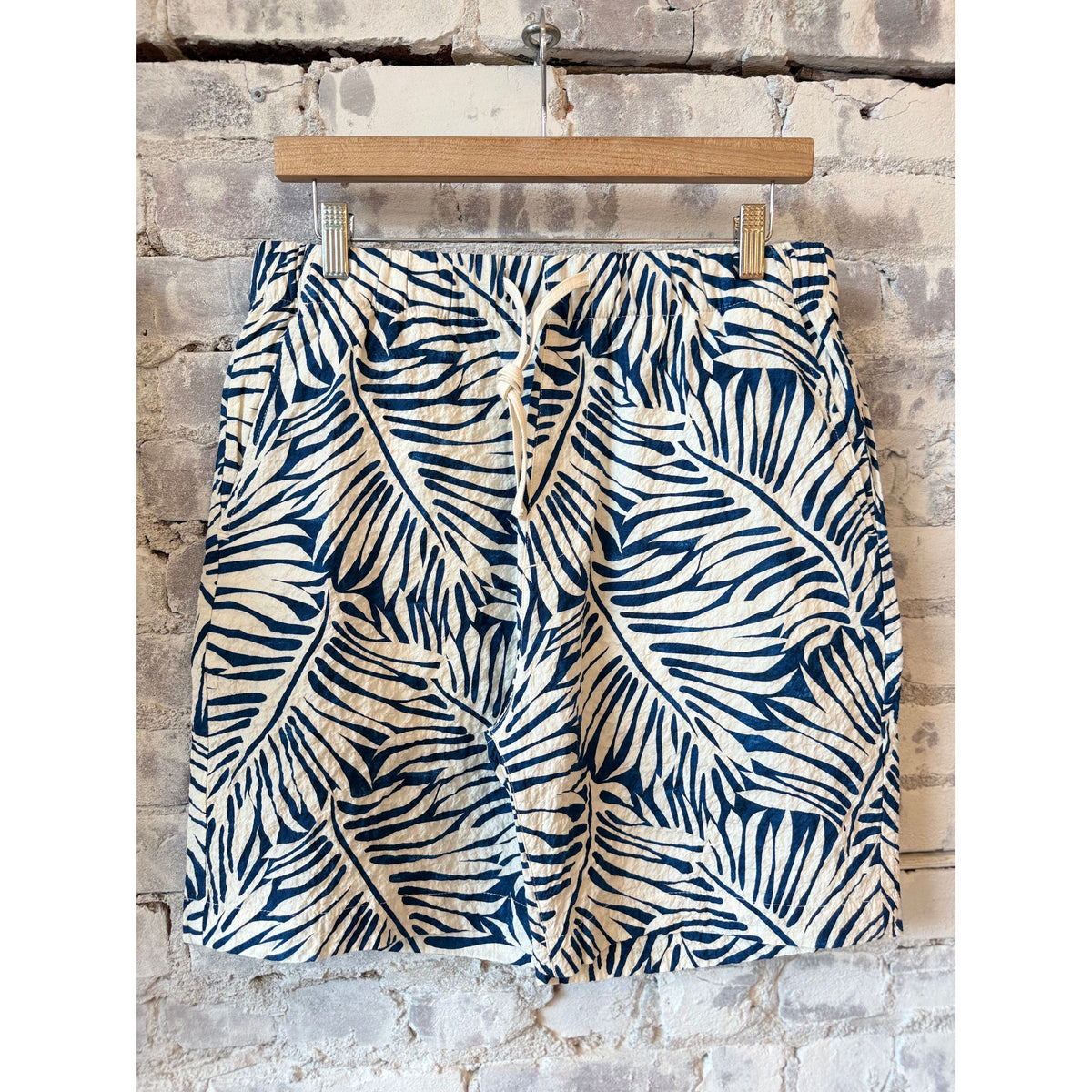 Hartford Men's Joggy Woven Shorts - Blue Dark Gray