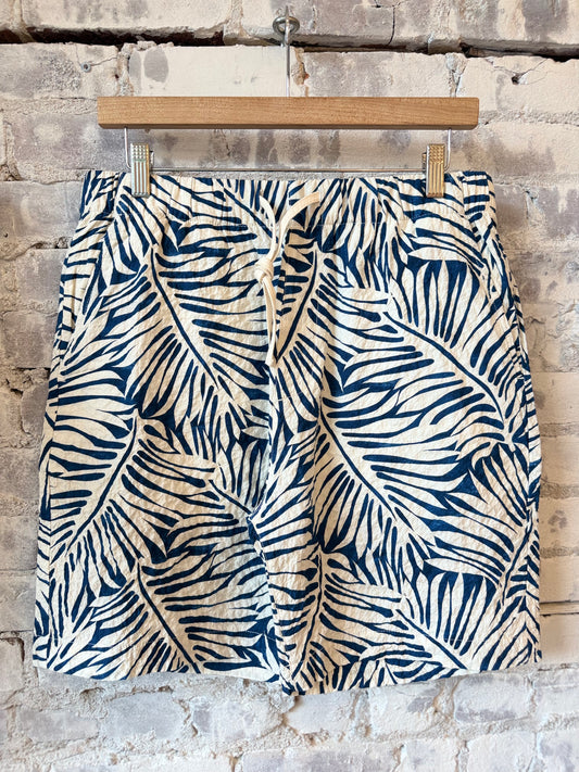 Hartford Men's Joggy Woven Shorts - Blue Dark Gray