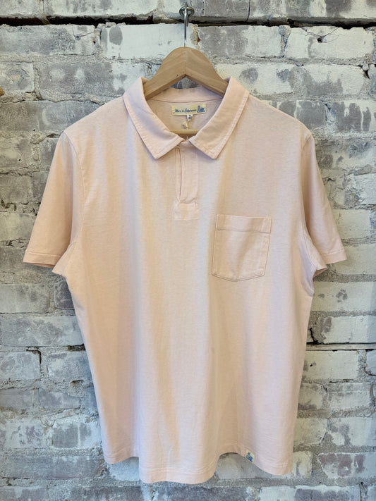 Classic Cotton Jersey Short Sleeve Polo Shirt - Shell - DUNE + SALT