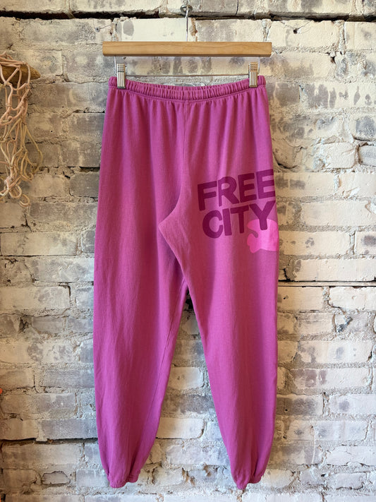FreeCity FREECITY LARGE SWEATPANT - Pinkshroom Pinks Maroon
