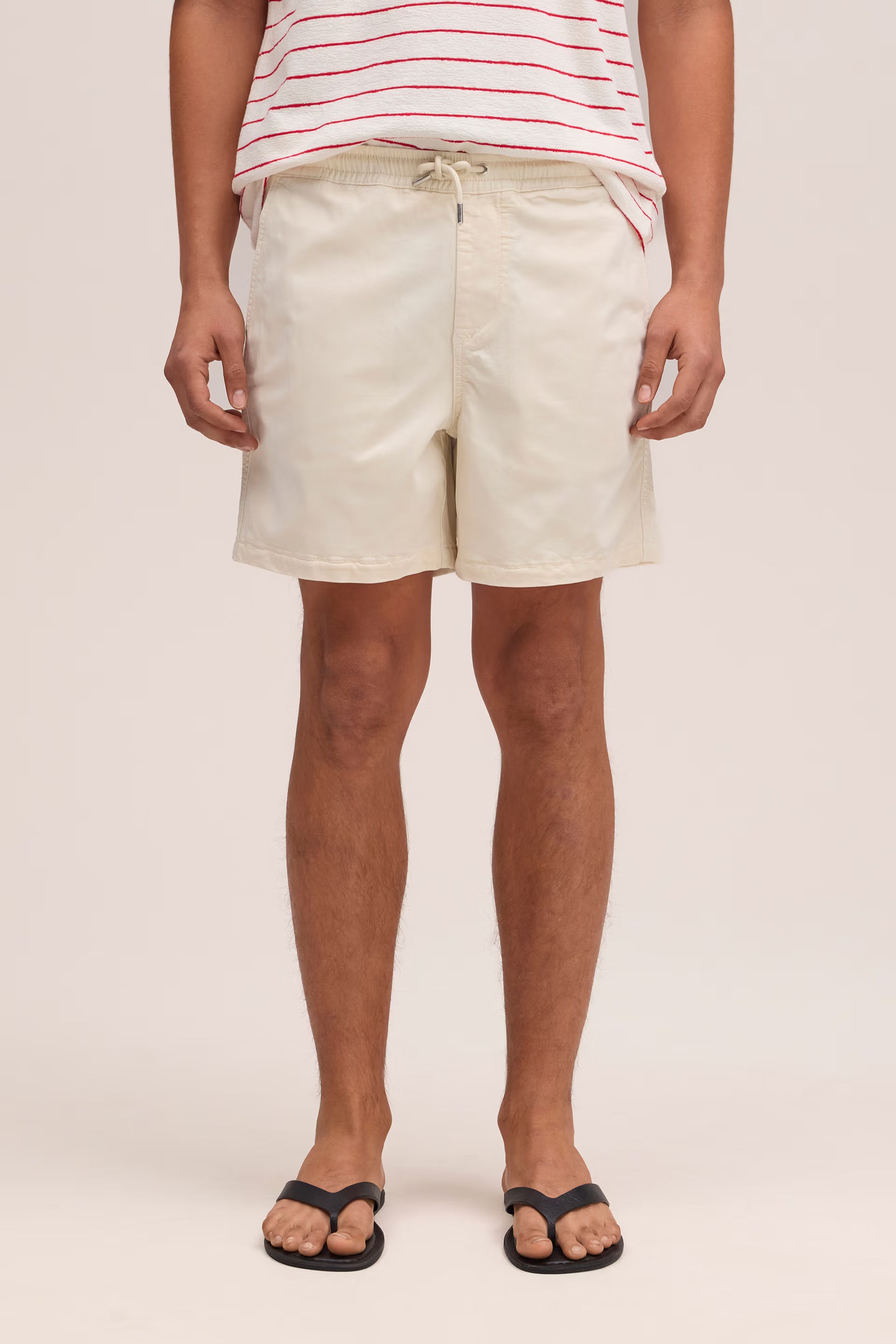 Gregor Lyocell Blend Shorts - Ivory - DUNE + SALT