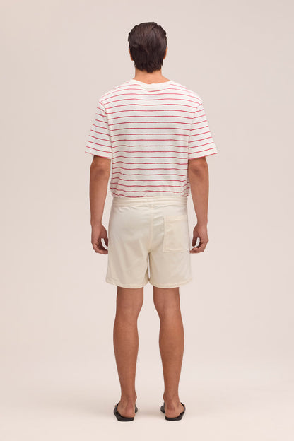 Gregor Lyocell Blend Shorts - Ivory - DUNE + SALT