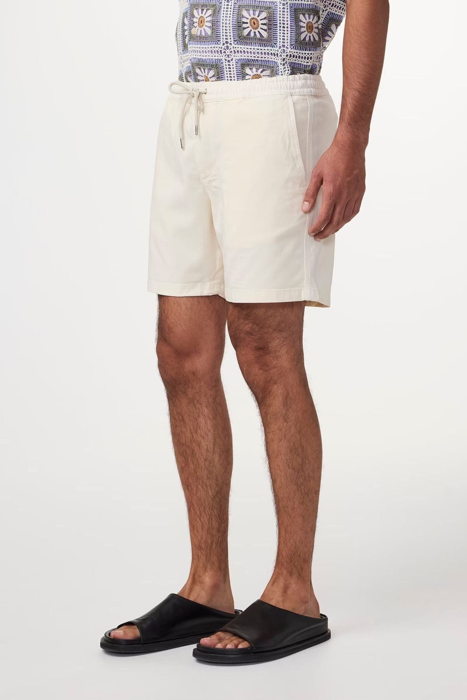 Gregor Lyocell Blend Shorts - Vanilla - DUNE + SALT