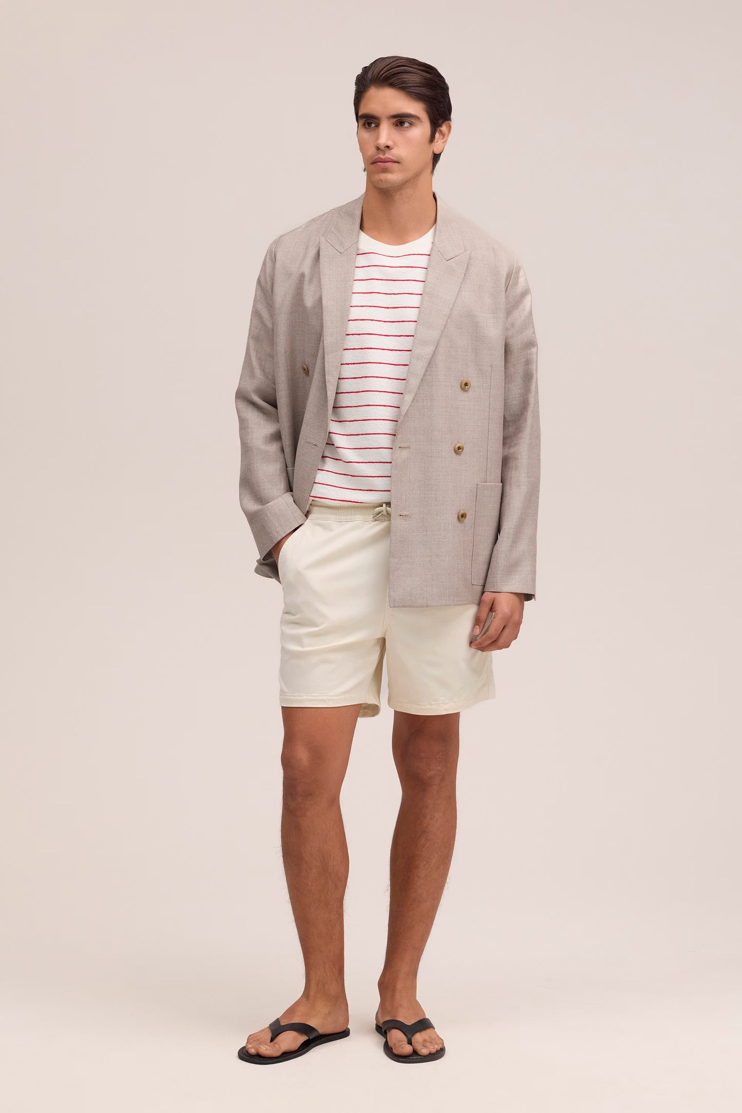 Gregor Lyocell Blend Shorts - Ivory - DUNE + SALT