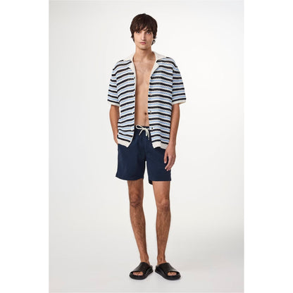 Gregor Lyocell Blend Shorts - Navy Blue - DUNE + SALT