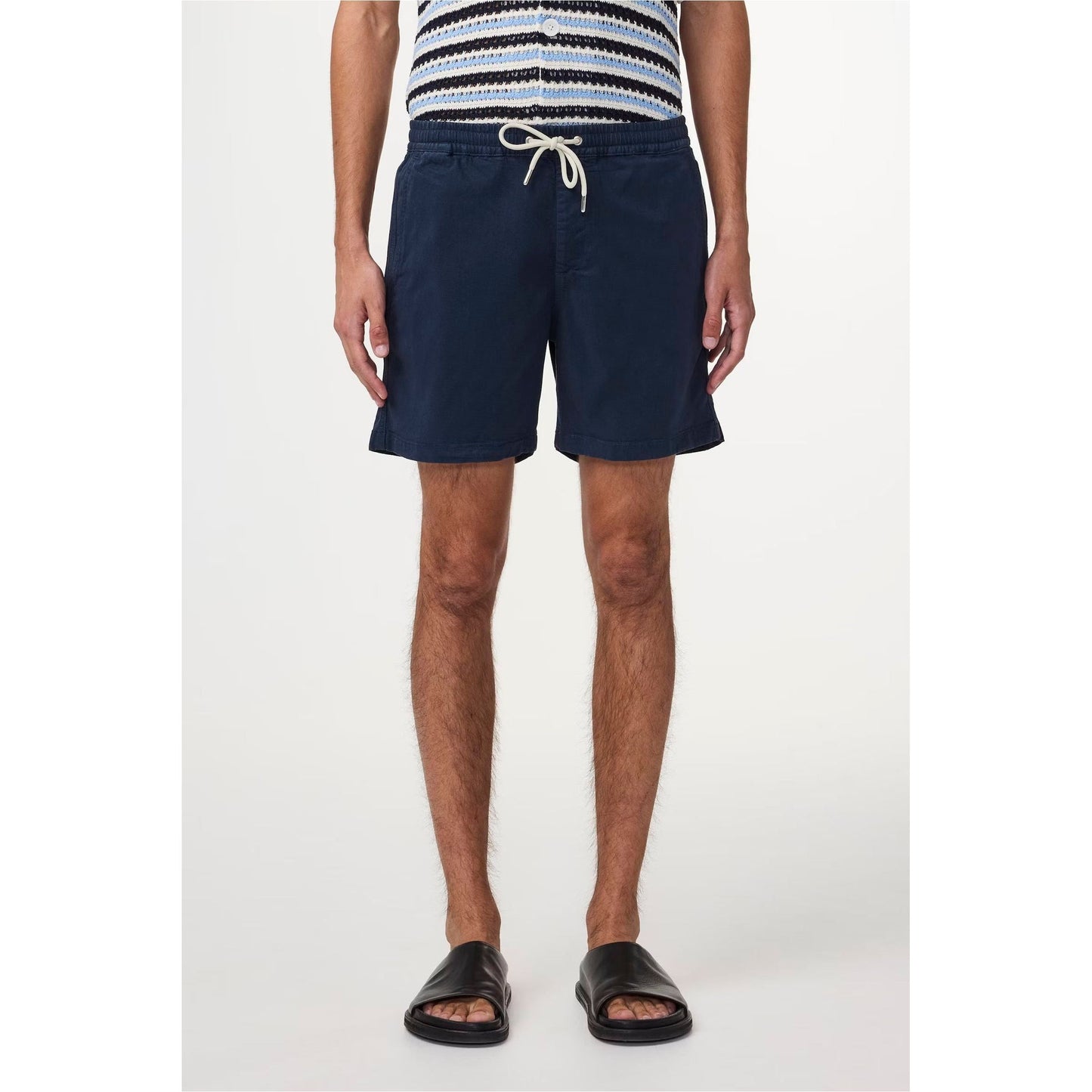 Gregor Lyocell Blend Shorts - Navy Blue - DUNE + SALT