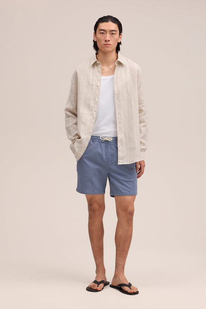 Gregor Lyocell Blend Shorts - Stone Blue - DUNE + SALT