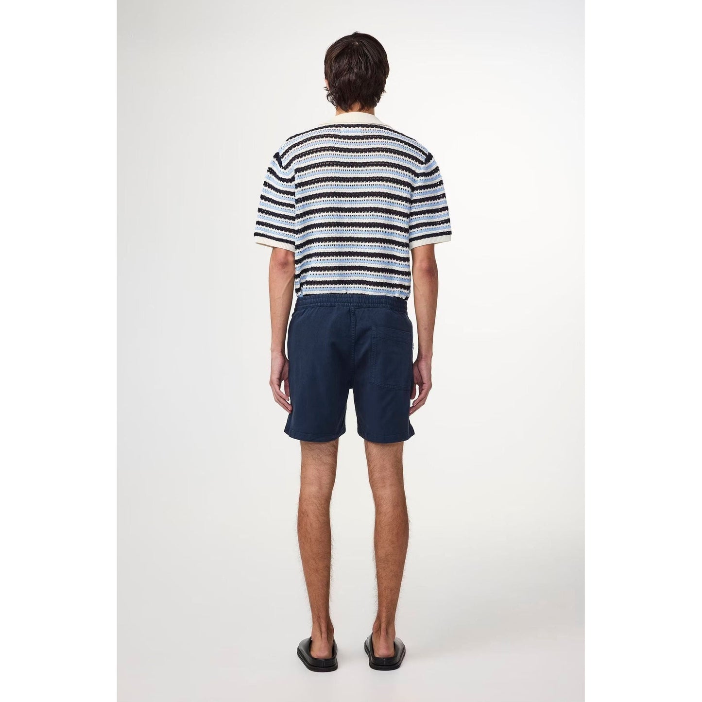 Gregor Lyocell Blend Shorts - Navy Blue - DUNE + SALT