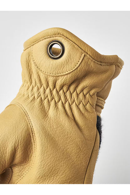 Daniel Leather Gloves - Charcoal/Tan