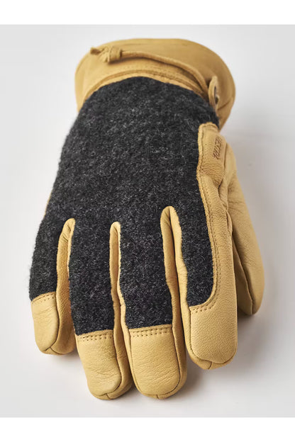 Daniel Leather Gloves - Charcoal/Tan