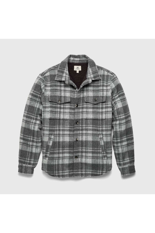 Skip Sherpa Shirt Jacket - Grey Combo - DUNE + SALT