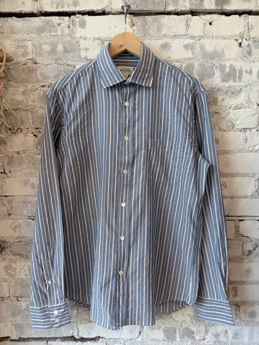 Paul Woven Shirt - Blue/Cream - DUNE + SALT