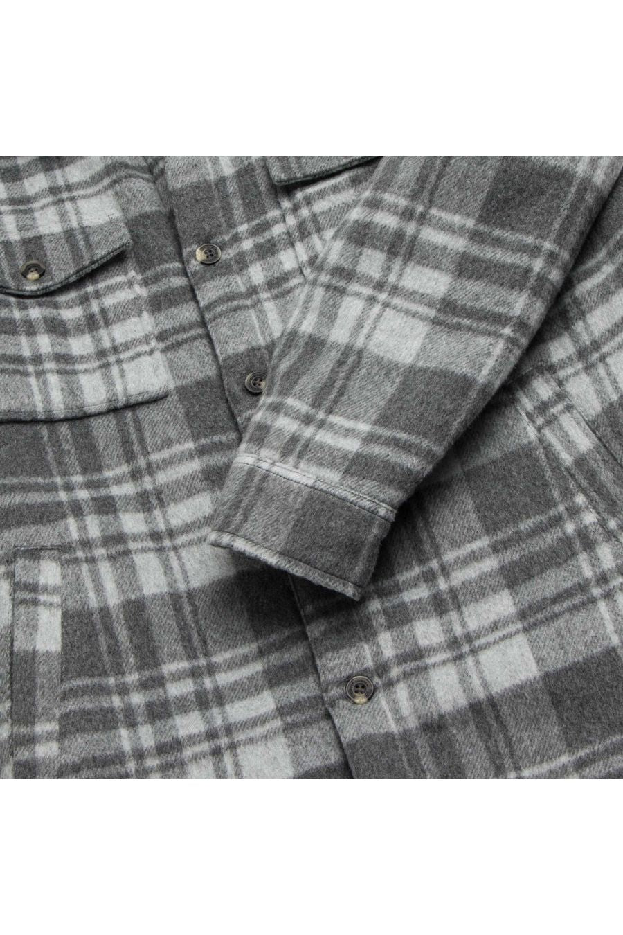 Skip Sherpa Shirt Jacket - Grey Combo - DUNE + SALT