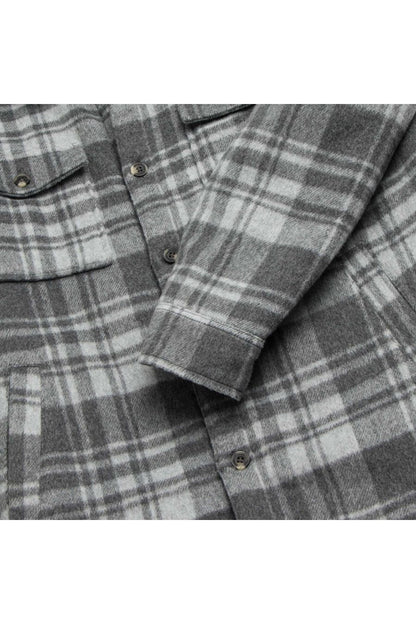 Skip Sherpa Shirt Jacket - Grey Combo - DUNE + SALT