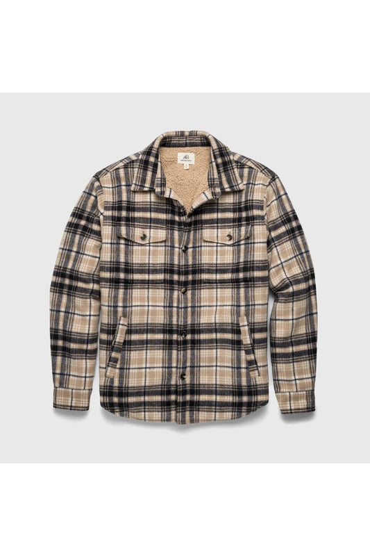 Skip Sherpa Shirt Jacket - Chinchilla Combo - DUNE + SALT