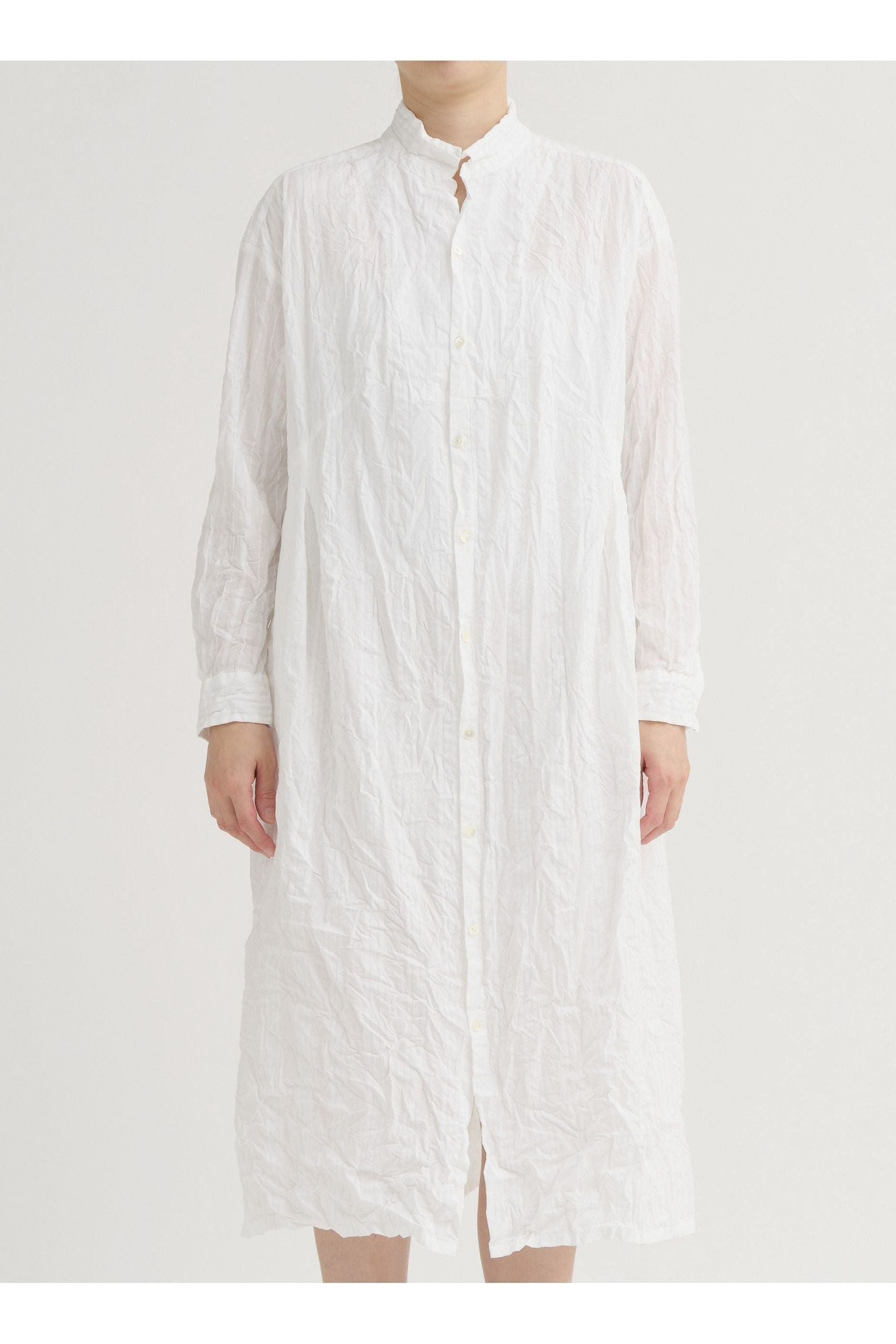 Cotton Dobby Shirt Dress - White - DUNE + SALT