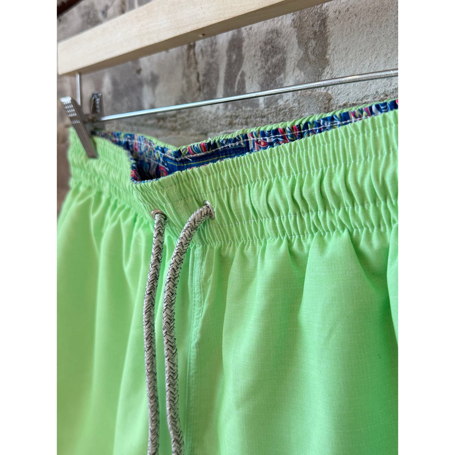 Men's Cyclist Liner Swim Trunks - Solid Linen Green - DUNE + SALT