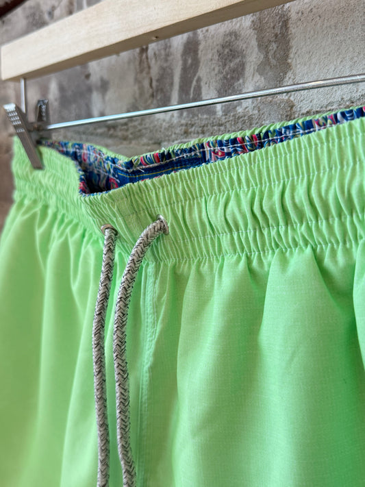 Men's Cyclist Liner Swim Trunks - Solid Linen Green - DUNE + SALT