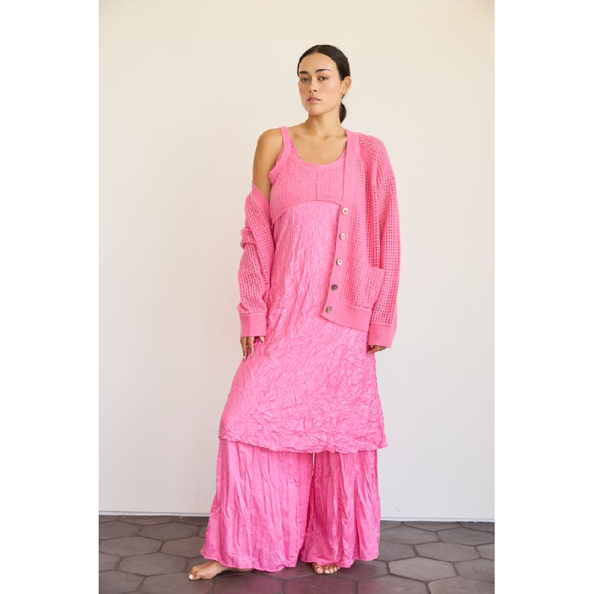 Crinkle Slip Dress - Bubblegum - DUNE + SALT