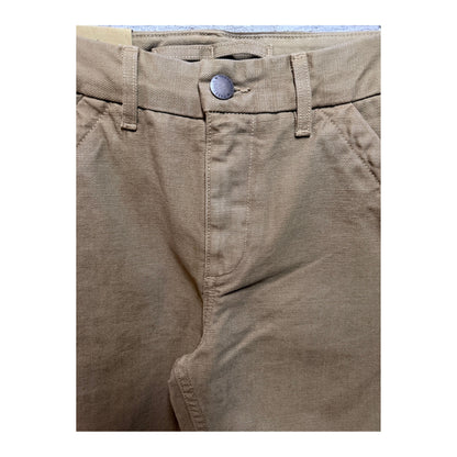 Men's 14-ounce tan slub worker's chino pants by Freenote Cloth, showing the fabric texture and classic fit.