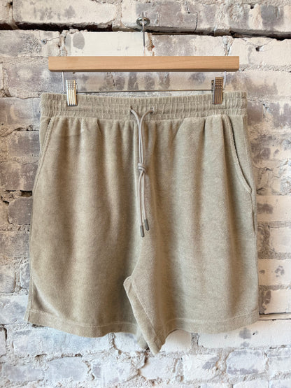Closed Men's Terry Cloth Shorts - Mud Grey Rosy Brown