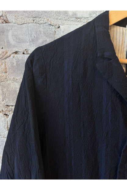 L/C Yarn Dyed Random Stripe Jacket - Navy - DUNE + SALT