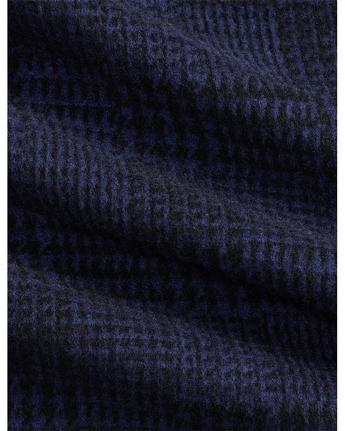 Ralph Lauren Jacquard Knit Flannel Sport Shirt - Dark Cobalt/Polo Black Black