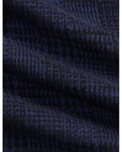 Ralph Lauren Jacquard Knit Flannel Sport Shirt - Dark Cobalt/Polo Black Black