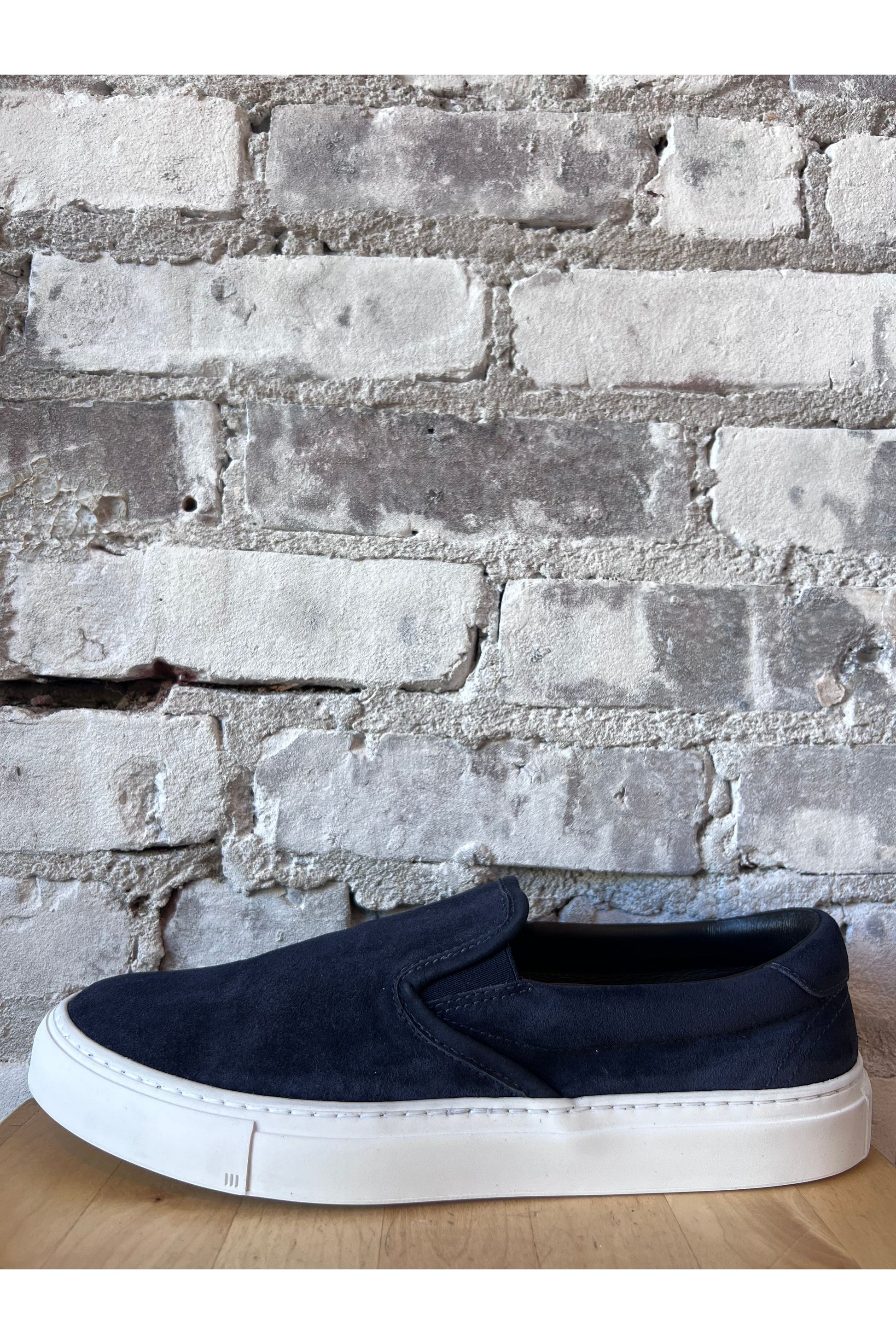 Garda Suede Low Slip On - Navy - DUNE + SALT