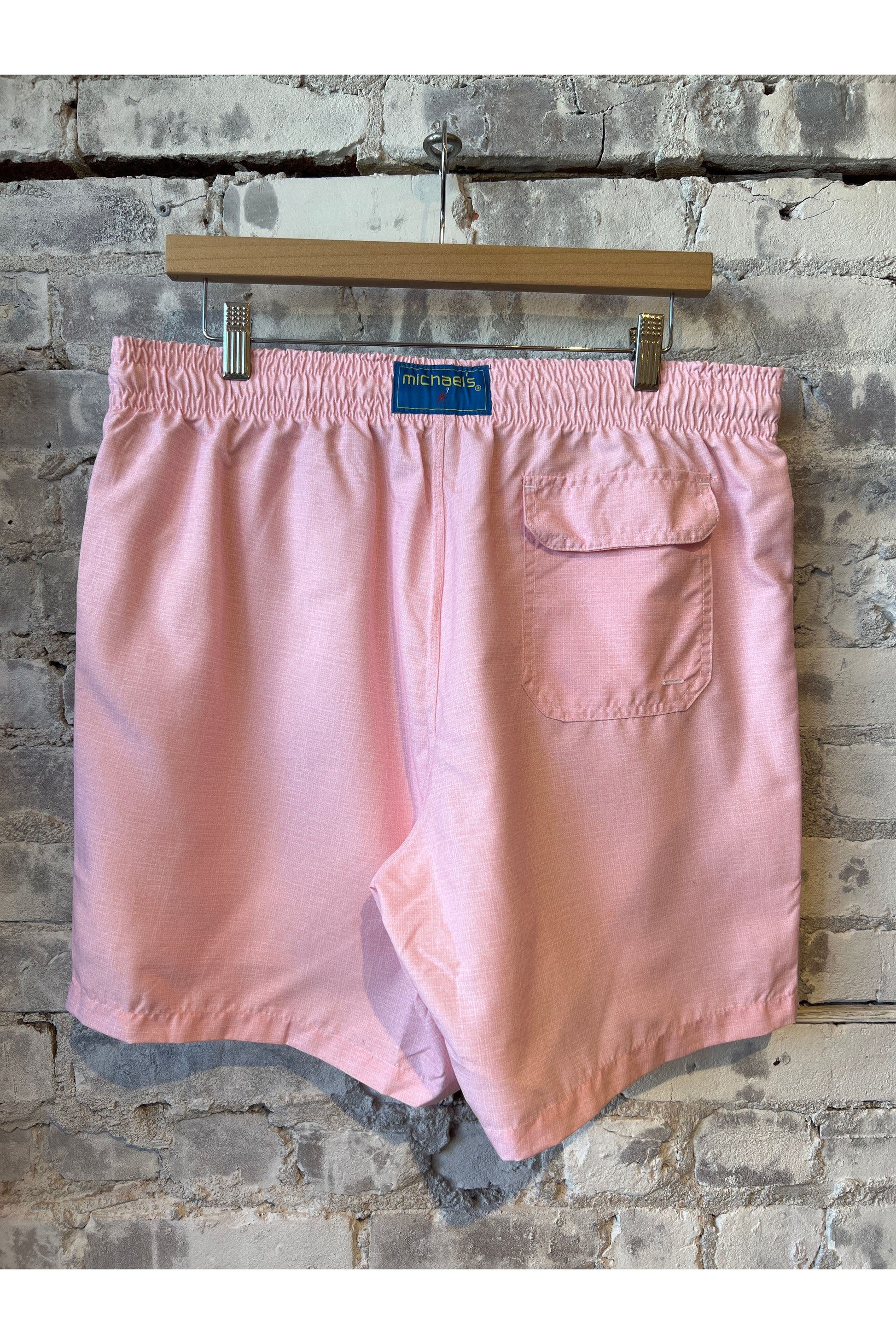 Cyclist Liner Swim Trunks - Pink Solid Linen - DUNE + SALT