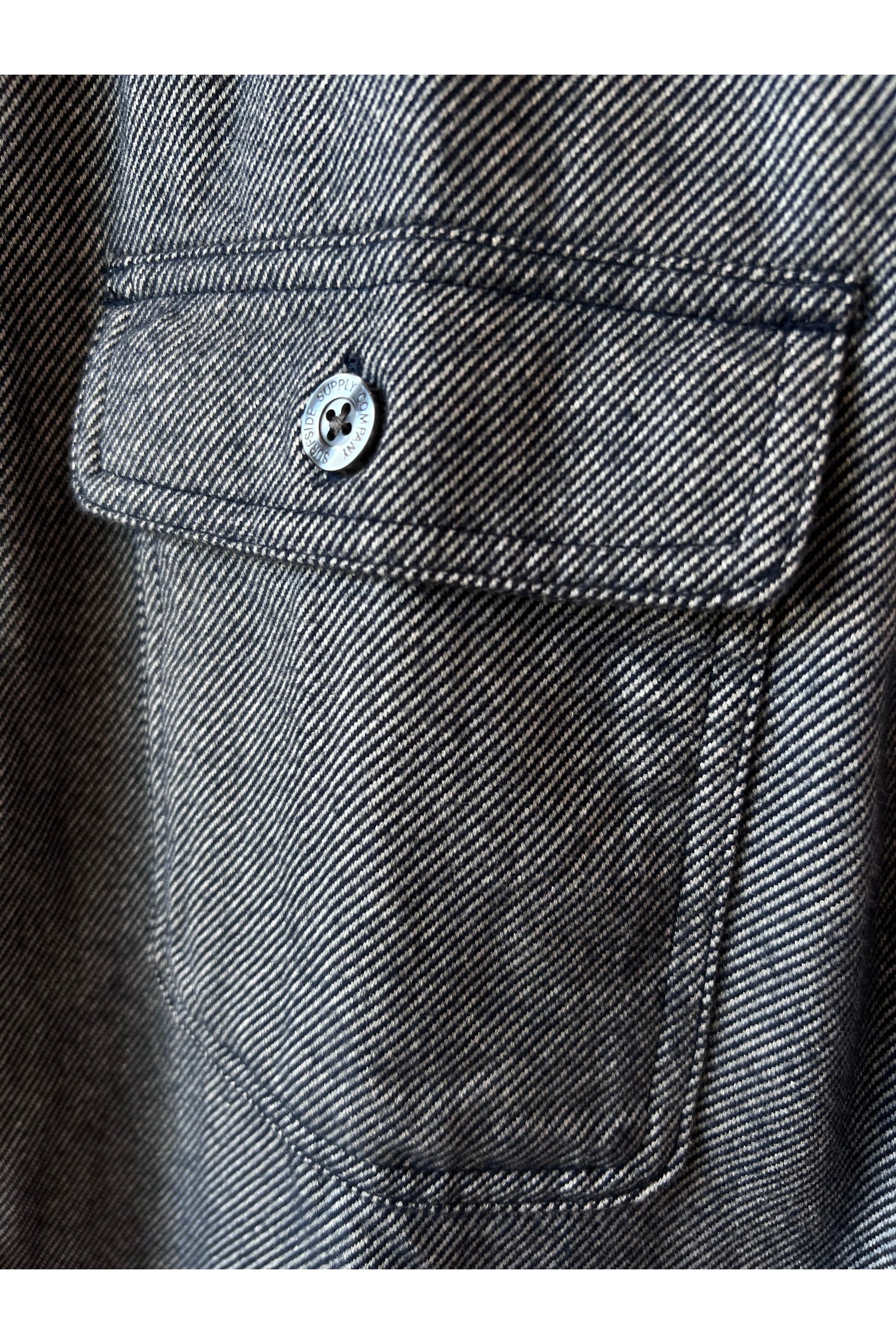 Dylan Brushed Twill Overshirt - Navy - DUNE + SALT