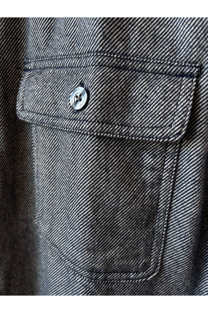 Dylan Brushed Twill Overshirt - Navy - DUNE + SALT