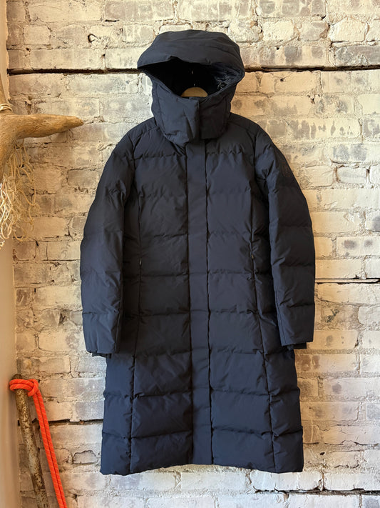 Save The Duck Helsinki Hooded Coat - Blue Black Dark Slate Gray