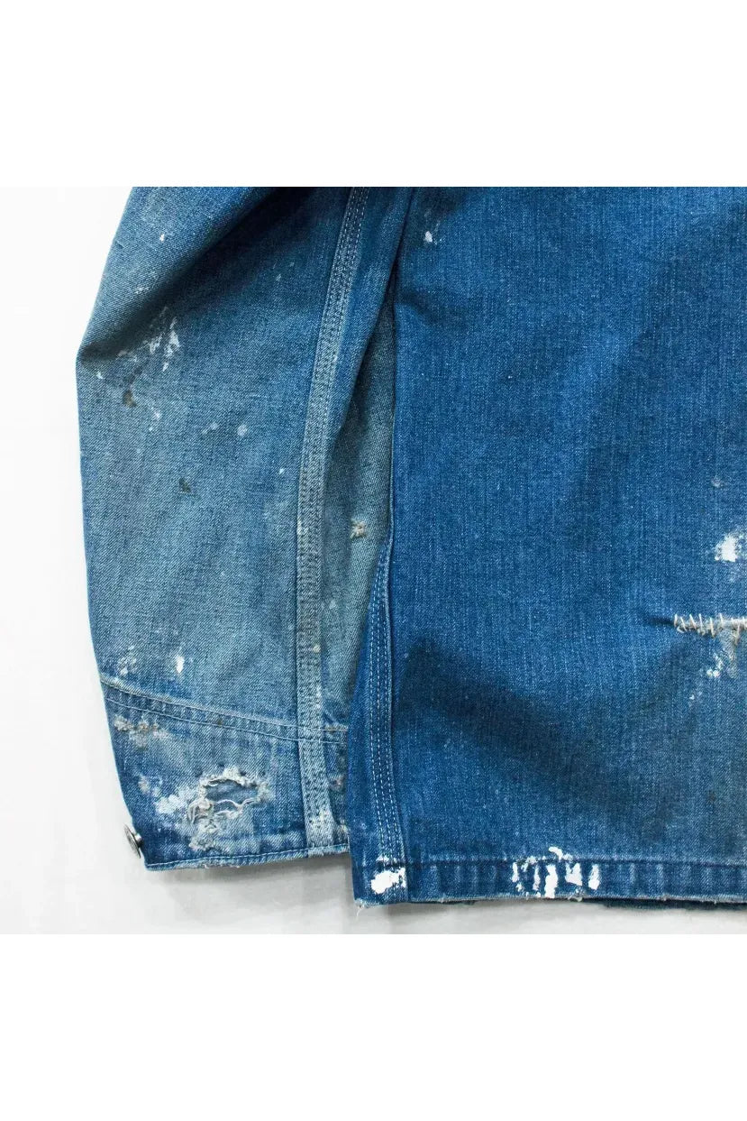 Customized Denim Coverall Jacket - Indigo