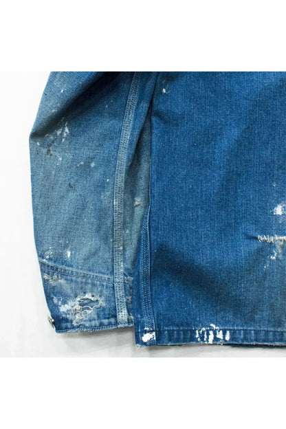 Customized Denim Coverall Jacket - Indigo