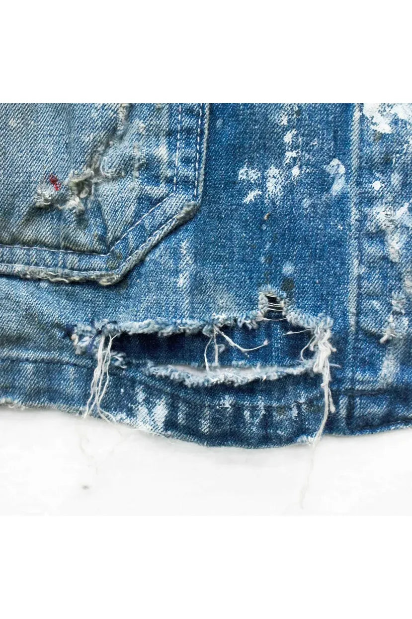 Customized Denim Coverall Jacket - Indigo