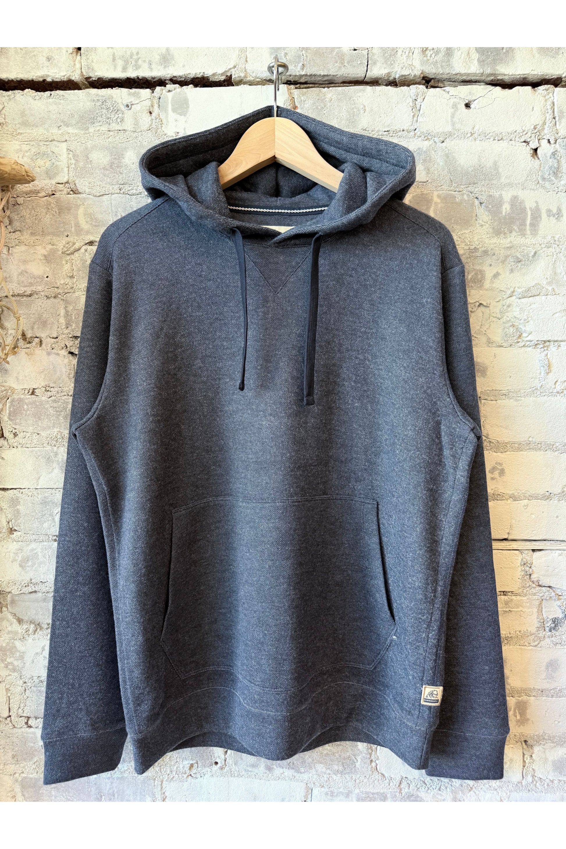Justin Sweater Fleece Hoodie - Navy Heather - DUNE + SALT
