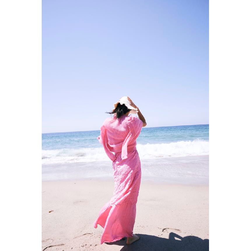 Royal All-Thumbs Cashmere Cardi - Bubblegum - DUNE + SALT